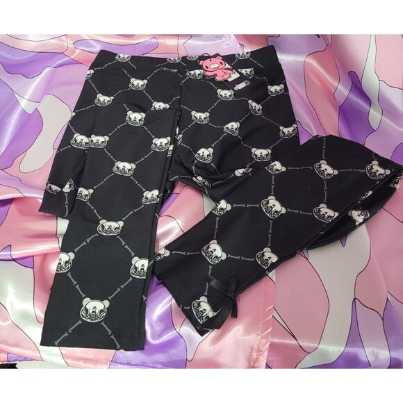 Killstar Medium Leggings Gloomy Bear Black Lace Goth Kawaii Style Y2K Fashion - Picture 1 of 9